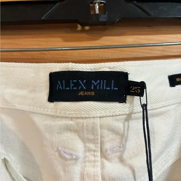 NWT Alex Mill Alex Wide Leg Jean in Sea Salt 25 - Picture 10 of 14